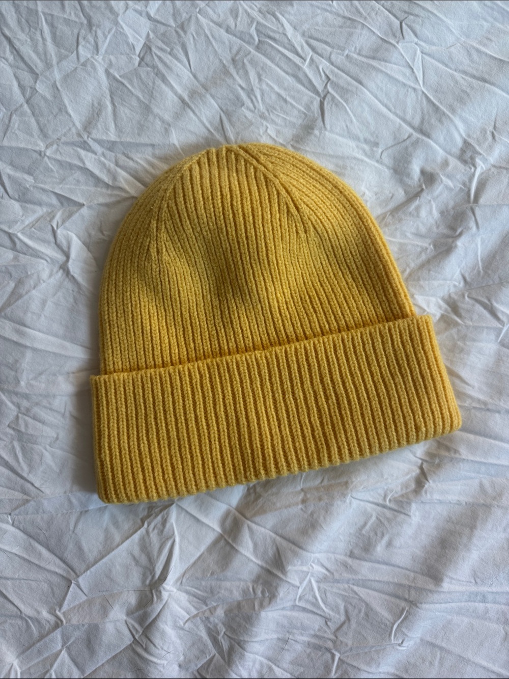 NEW 100% Merino Wool Colorful Standard Beanie Hat in Yellow - Picture 2 of 4